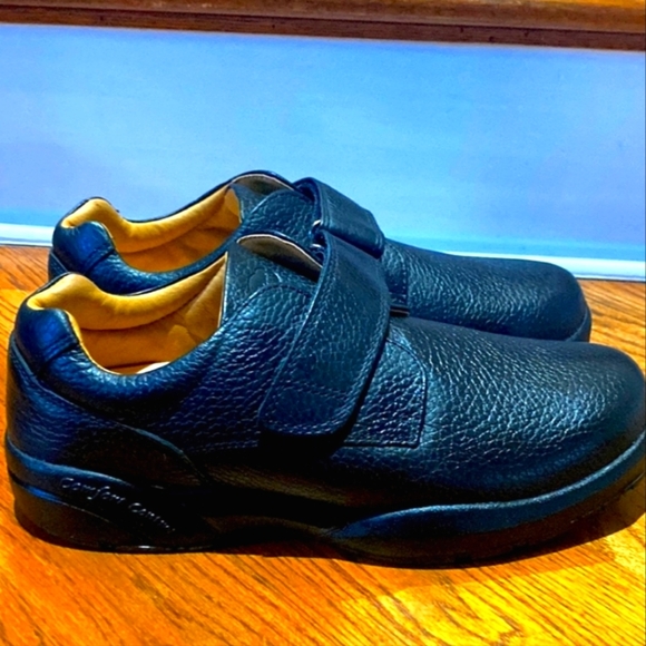 Dr Comfort Diabetic Shoe William Black PEBBLED Leather  MICRO suede LINING Sz 9W - Picture 4 of 10